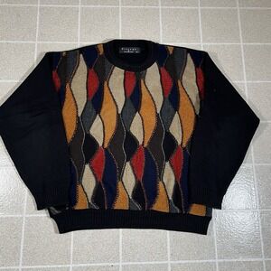 Vintage Protege Collection Sweater Coogi Style 3D Cosby Knit 90s Textured Sz M